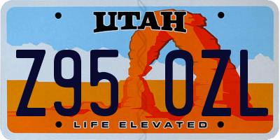 UT license plate Z950ZL
