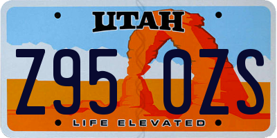 UT license plate Z950ZS