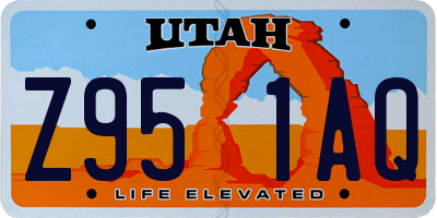 UT license plate Z951AQ