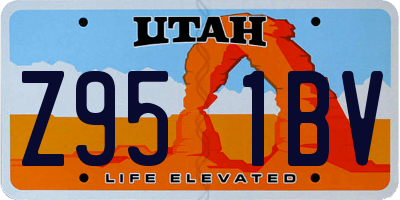 UT license plate Z951BV
