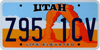 UT license plate Z951CV