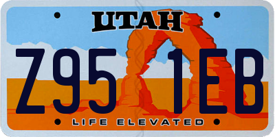 UT license plate Z951EB