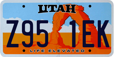 UT license plate Z951EK