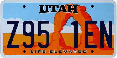 UT license plate Z951EN