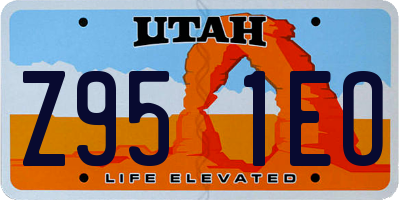 UT license plate Z951EO