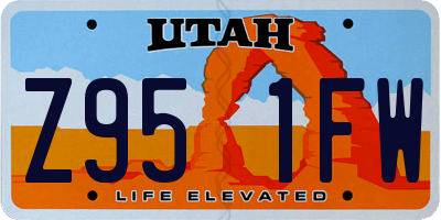 UT license plate Z951FW