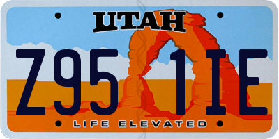 UT license plate Z951IE