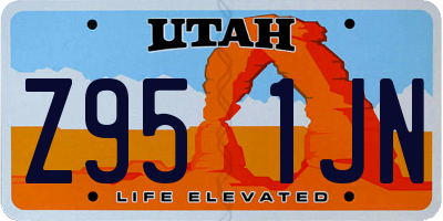 UT license plate Z951JN