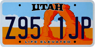 UT license plate Z951JP