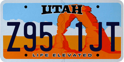 UT license plate Z951JT