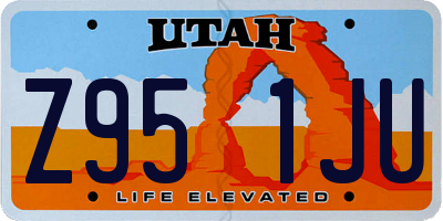 UT license plate Z951JU