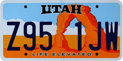 UT license plate Z951JW