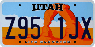 UT license plate Z951JX