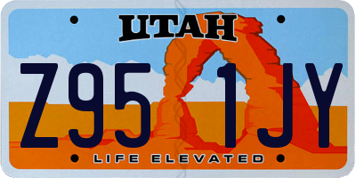 UT license plate Z951JY