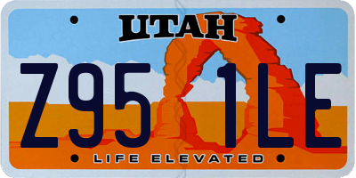 UT license plate Z951LE