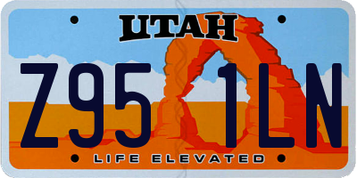 UT license plate Z951LN