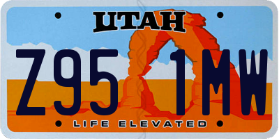 UT license plate Z951MW