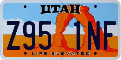 UT license plate Z951NF
