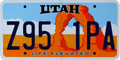 UT license plate Z951PA