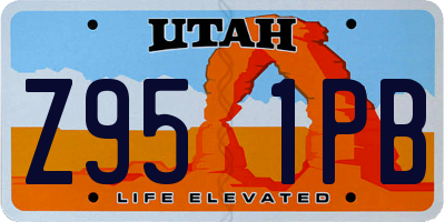UT license plate Z951PB