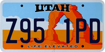 UT license plate Z951PD