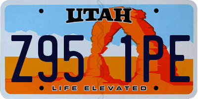 UT license plate Z951PE