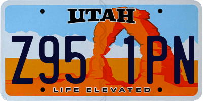 UT license plate Z951PN