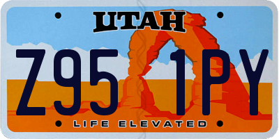 UT license plate Z951PY