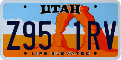 UT license plate Z951RV