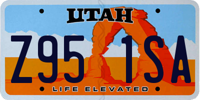 UT license plate Z951SA