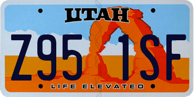 UT license plate Z951SF
