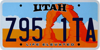 UT license plate Z951TA