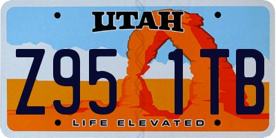UT license plate Z951TB