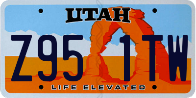 UT license plate Z951TW