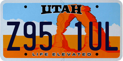 UT license plate Z951UL