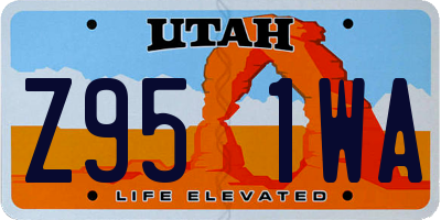 UT license plate Z951WA
