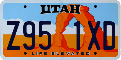 UT license plate Z951XD