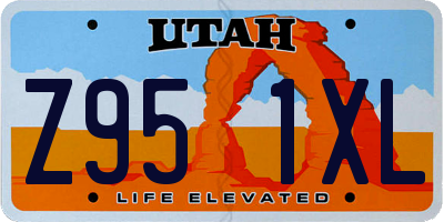 UT license plate Z951XL