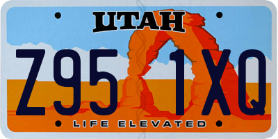 UT license plate Z951XQ