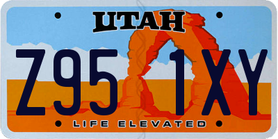 UT license plate Z951XY