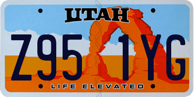 UT license plate Z951YG