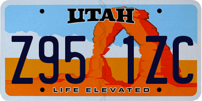 UT license plate Z951ZC