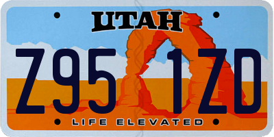 UT license plate Z951ZD
