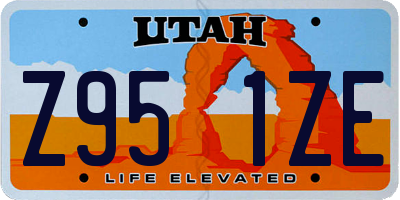 UT license plate Z951ZE