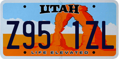 UT license plate Z951ZL