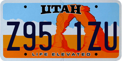 UT license plate Z951ZU