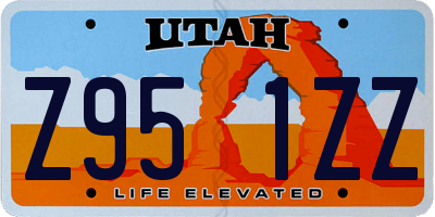 UT license plate Z951ZZ