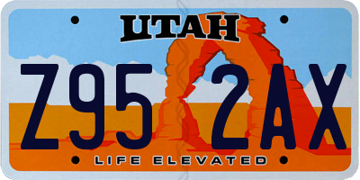 UT license plate Z952AX