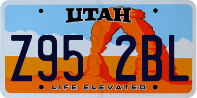 UT license plate Z952BL