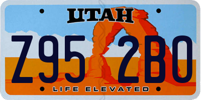 UT license plate Z952BO